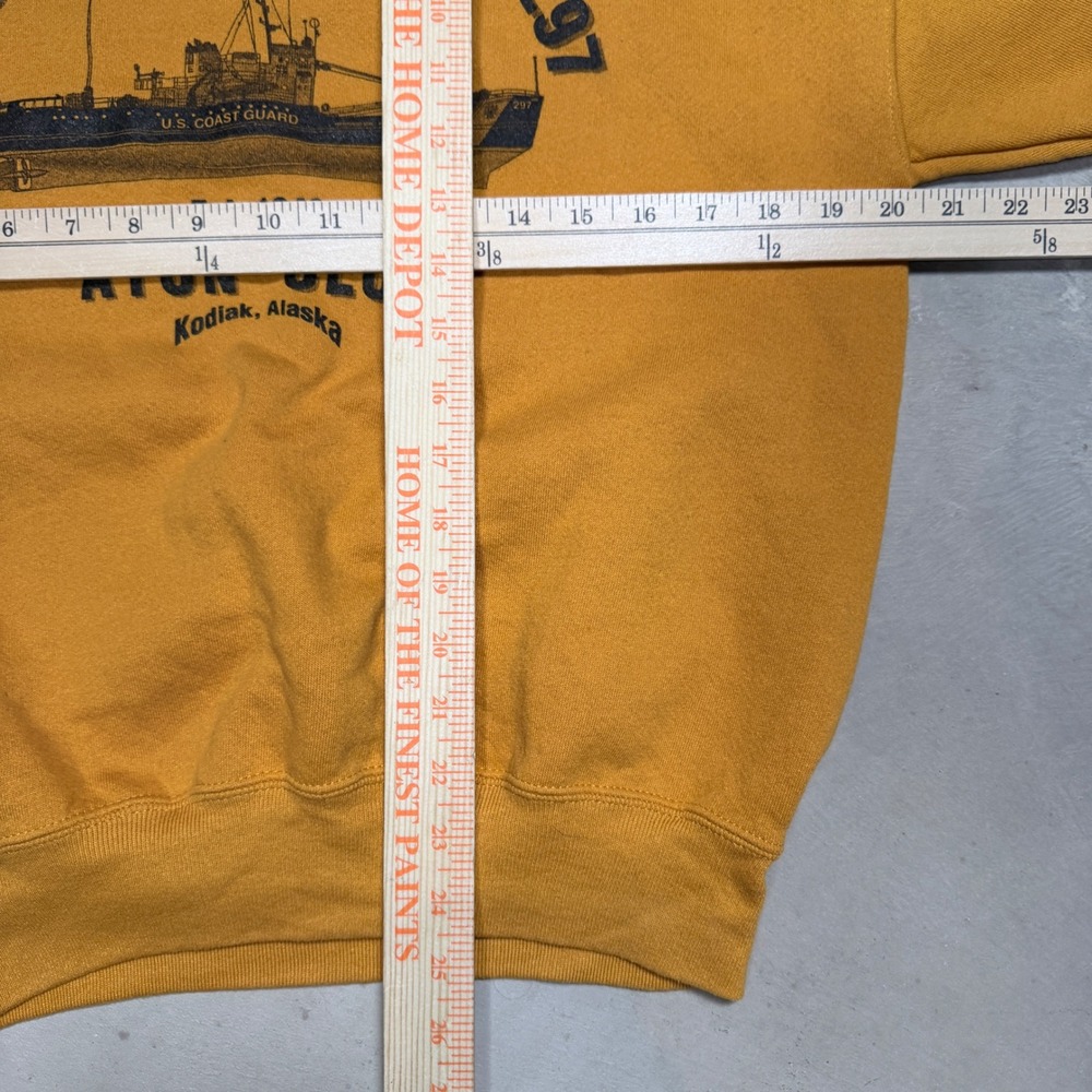 vtg Jerzees Super Sweats USCG Ironwood Aton Club Kodiak Alaska Mens M Sweatshirt - Picture 5 of 5